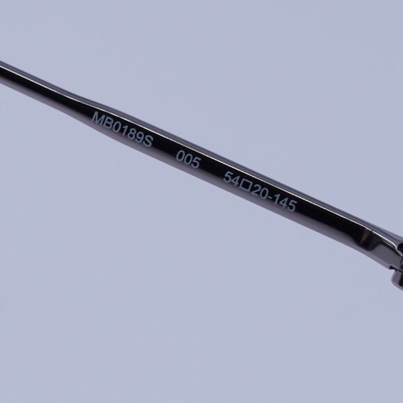 Montblanc MB0189S 005 Sunglasses Grey Square Frame, Green Lenses - Picture 6 of 11